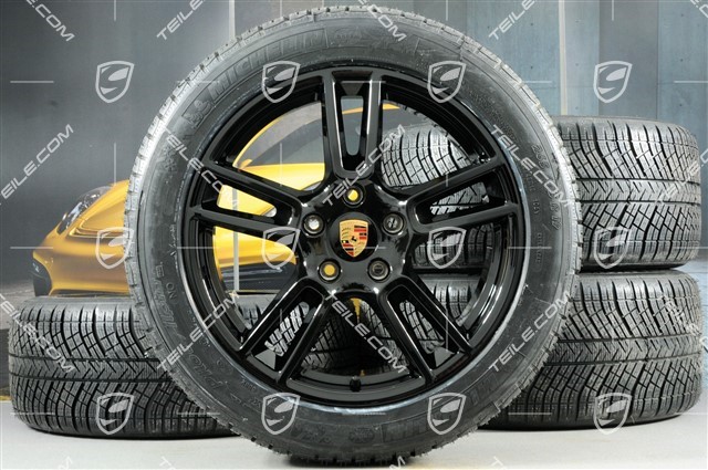 19-inch winter wheels set "Panamera", rims 9J x 19 ET64 + 10,5 J x 19 ET62 + Michelin Pilot Alpin 4 winter tyres 265/45 R19 + 295/40 R19, black