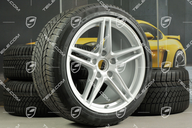 19" Winterräder Satz "Carrera", Felgen 8,5J x 19 ET50 + 11J x 19 ET77 + Continental WinterContact TS 830P Winterreifen 235/40 R19 + 295/35 R19 *nicht für Fahrzeuge mit PCCB + nicht für Fahrzeuge mit Hinterachslenkung