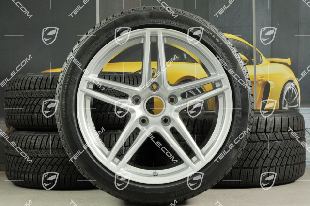 19" Winterräder Satz Carrera, Felgen 8,5J x 19 ET50 + 11J x 19 ET56 + Continental WinterContact TS 830P Winterreifen 235/40 R19 + 295/35 R19, nicht für Fahrzeuge mit PCCB + nicht für Fahrzeuge mit Hinterachslenkung