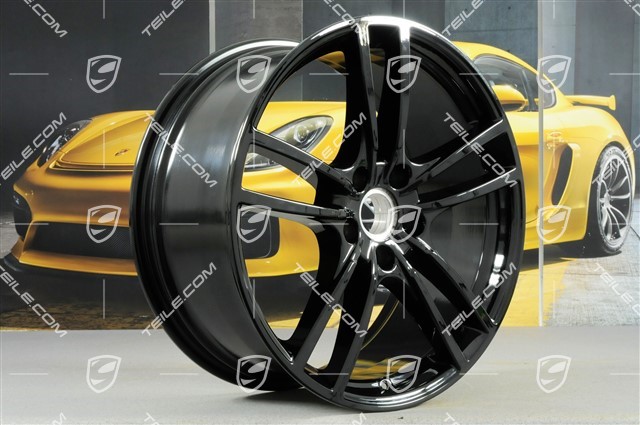 21" Felge Cayenne Turbo, 9,5J x 21 ET46, schwarz hochglanz