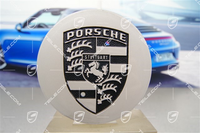 Radzierdeckel, Porsche Wappen in Schwarz