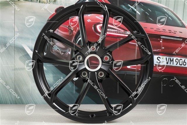 20" Felgensatz 718 Cayman GT4, Felgen 8,5J x 20 ET61 + 11J x 20 ET50, schwarz seidenmatt