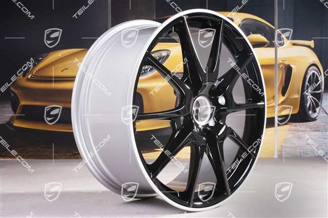 19" Felge Boxster Spyder, Sondermodell Black Edition, in Schwarz Hochglanz, 8,5 J x 19 ET 55