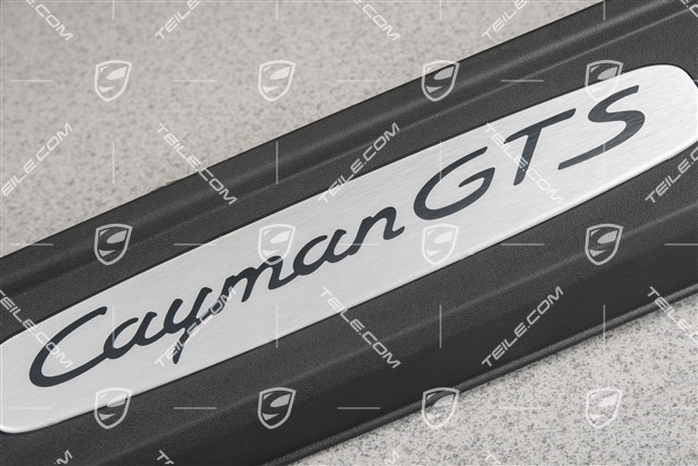 Einstiegleiste, Edelstahl, mit Schriftzug "Cayman GTS", R