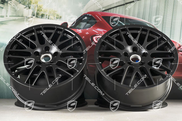 20" Felgensatz RS Spyder / GTS, 9,5J x 20 ET47, Schwarz Seidenmatt