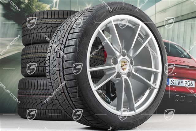 19"+20" Carrera Winterräder Satz, Felgen 8,5J x 19 ET52 + 11J x 20 ET66 + Continental Winterreifen 235/40 R19 + 295/35 R20, mit RDK-Sensoren