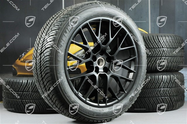 20-inch winter wheels set RS SPYDER, rims 9J x 20 ET26 + 10J x 20 ET19 + NEW Michelin Latitude Alpin 2 winter tyres 265/45 R20 + 295/40 R20, satin black, with TPMS