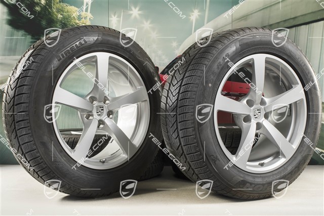 18-inch "Macan" Winter wheel set, rims 8J x 18 ET21 + 9J x 18 ET21 + Pirelli winter tyres 235/60 ZR 18 + 255/55 ZR 18, with TPMS
