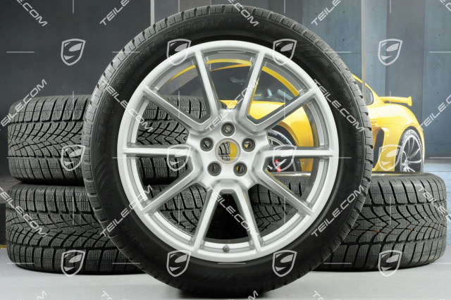 20" "Macan SportDesign" Winterräder Satz, Felgen 9J x 20 ET26 + 10J x 20 ET19, Dunlop SP Winter Sport 4D Winterreifen 265/45 R 20 + 295/40 R 20, mit RDK-Sensoren