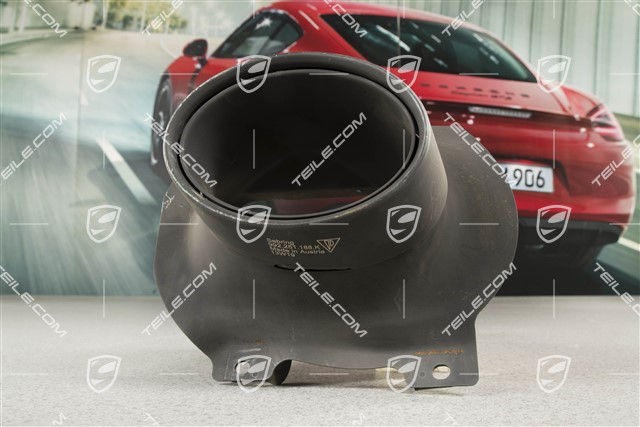 Endrohr, Turbo, rund, Sportabgasanlage, Schwarz/Chrom, R