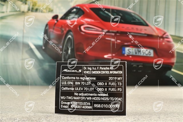 Notice sticker Macan S