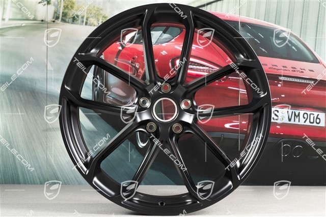 22" Felge GT, Front, 10J x 22 ET48, Schwarz-Seidenmatt