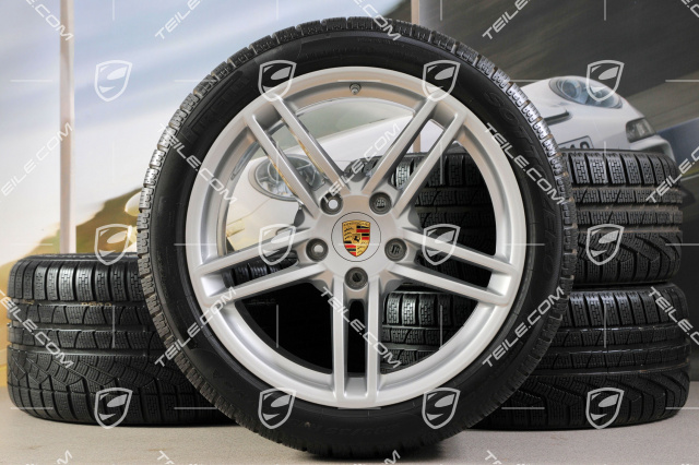 19" Winterräder Satz Carrera, Felgen 8,5J x 19 ET54 + 11J x 19 ET48 + Winterreifen 235/40 R19 + 295/35 R19, mit RDK-Sensoren