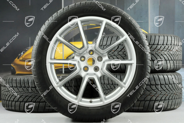 20" "Macan SportDesign" Winterräder Satz, Felgen 9J x 20 ET26 + 10J x 20 ET19, Dunlop SP Winter Sport 4D Winterreifen 265/45 R 20 + 295/40 R 20, mit RDK-Sensoren