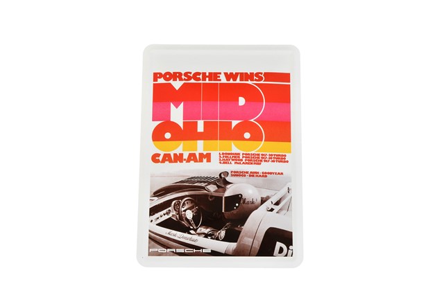Porsche Museum Porsche Blechkarte Mid Ohio 917/10 10 cm x 15 cm