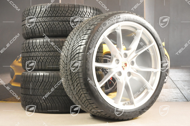 20" Winterräder Satz Carrera S (IV), gebrauchte Felgen 8,5J x 20 ET49 + 11J x 20 ET56 + NEUE Michelin Pilot Alpin PA4 N1 Winterreifen 245/35 R20 + 295/30 R20