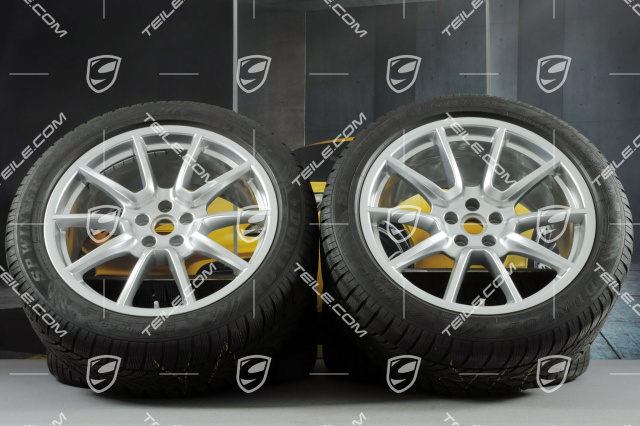 20" "Macan SportDesign" Winterräder Satz, Felgen 9J x 20 ET26 + 10J x 20 ET19, Dunlop SP Winter Sport 4D Winterreifen 265/45 R 20 + 295/40 R 20, mit RDK-Sensoren