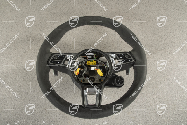 Multifunction steering wheel, 3-spoke, heated, Alcantara Black / Sport Chrono Package Plus