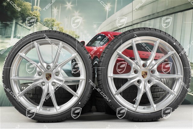 20" Winterräder Satz Carrera S (IV), Felgen 8,5J x 20 ET49 + 11J x 20 ET56 + Pirelli Sottozero II Winterreifen 245/35 R20 + 295/30 R20