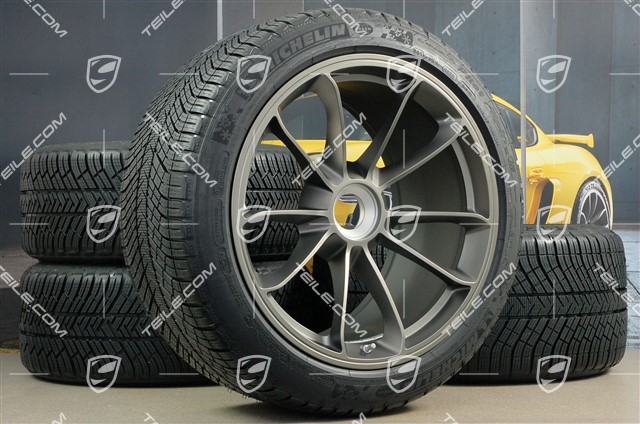 GT3RS 20" Winterräder Satz, Felgen 9J x 20 ET55 + 12J x 20 ET47 + Michelin Winterreifen 245/35 R20 + 315/35 R20, mit RDK Sensoren