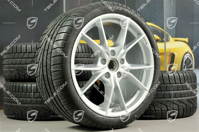 20" Winterräder Satz Carrera S (IV), Felgen 8,5J x 20 ET49 + 11J x 20 ET78 + NEUE Pirelli Sottozero II Winterreifen 245/35 R20 + 295/30 R20