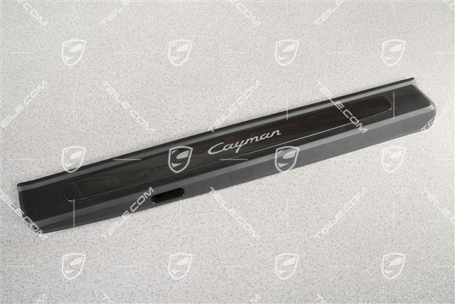 Einstiegleiste, Carbon, mit Schriftzug "Cayman", R