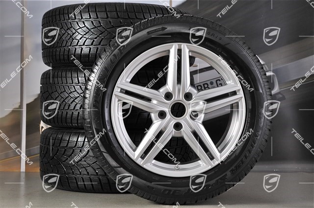 19-inch winter wheels set "Cayenne Design II" facelift 2014->, alloy rims 8,5J x 19 ET59 + Dunlop SP Winter Sport 3D winter tyres 265/50 R19, with TPM