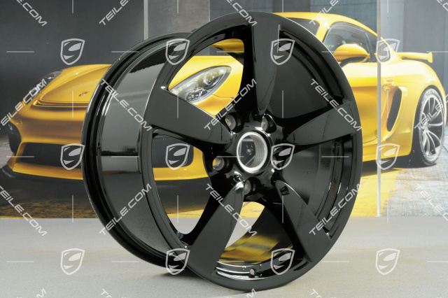 18" Cayman S Felgensatz, 8J x 18 x ET57 + 9J x 18 x ET43, schwarz hochglanz