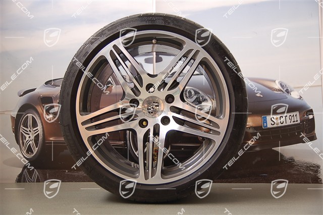 19-inch Turbo I summer wheel set, wheels 8,5J x 19 ET 56 + 11J x 19 ET51 + NEW summer tyres 235/35 ZR19 + 305/30 ZR19, with TPMS