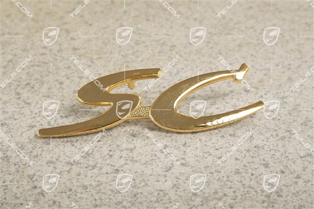 "SC" Schriftzug, Vergolded