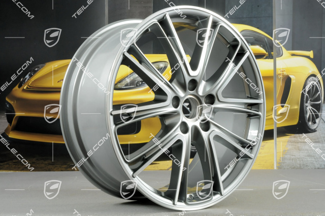 21-inch wheel rim Panamera Exclusiv, 9,5J x 21 ET71, in Platinum silver metallic