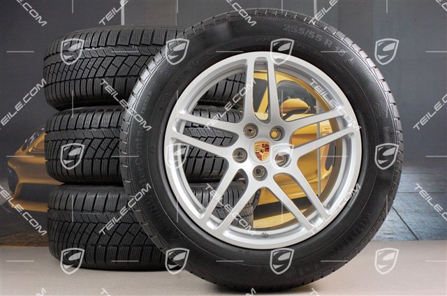 18" "Macan S" Winterräder Satz, Felgen 8J x 18 ET21 + 9J x 18 ET21, Continental ContiWinterContact Winterreifen 235/60 ZR 18 + 255/55 ZR 18, mit RDK-Sensoren