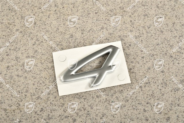 "4" logo, silver, 4S