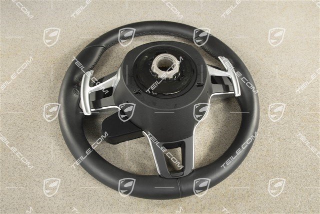 Multifunction steering wheel, PDK, Heated, Leather, Black