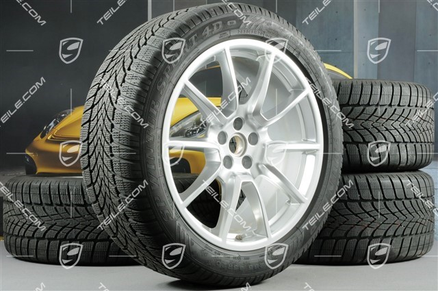 20" "Macan SportDesign" Winterräder Satz, Felgen 9J x 20 ET26 + 10J x 20 ET19, Dunlop SP Winter Sport 4D Winterreifen 265/45 R 20 + 295/40 R 20, mit RDK-Sensoren