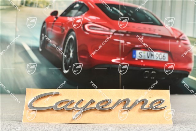 "Cayenne" Badge / Emblem, chrome, Coupe