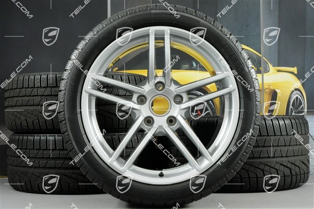 19" Winterräder Satz Carrera, Felgen 8,5J x 19 ET54 + 11J x 19 ET48 + NEUE Winterreifen 235/40 R19 + 295/35 R19, ohne RDK-Sensoren