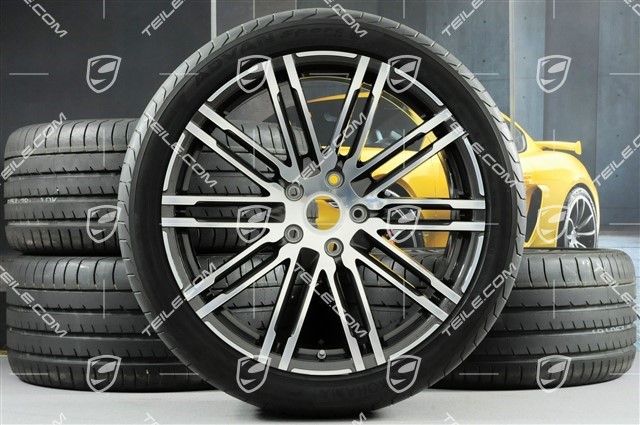 21-inch summer wheels set Turbo III, rims 10J x 21 ET50 + Yokohama summer tyres 295/35 R21, with TPMS