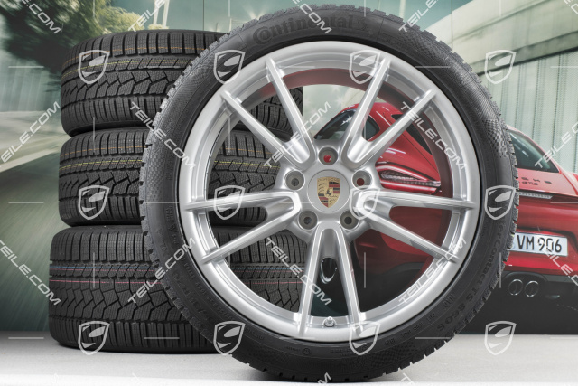 19"+20" Carrera Winterräder Satz, Felgen 8,5J x 19 ET52 + 11J x 20 ET66 + Continental Winterreifen 235/40 R19 + 295/35 R20, mit RDK-Sensoren