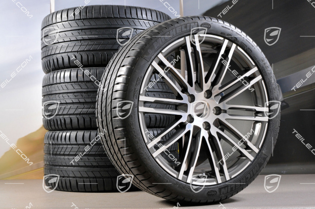 21" Turbo III Sommerräder Satz, Felgen 10J x 21 ET50 + Michelin Sommerreifen 295/35 R21, mit RDK-Sensoren