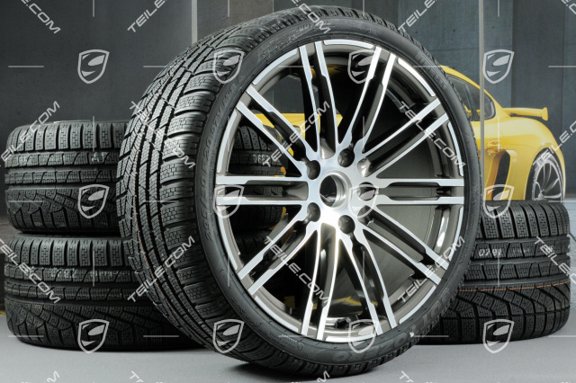 20" Turbo III Winterräder Satz, 8,5J x 20 ET51 + 11J x 20 ET70 + Pirelli Winterreifen 245/35 ZR20 + 295/30 ZR20, ohne RDK-Sensoren