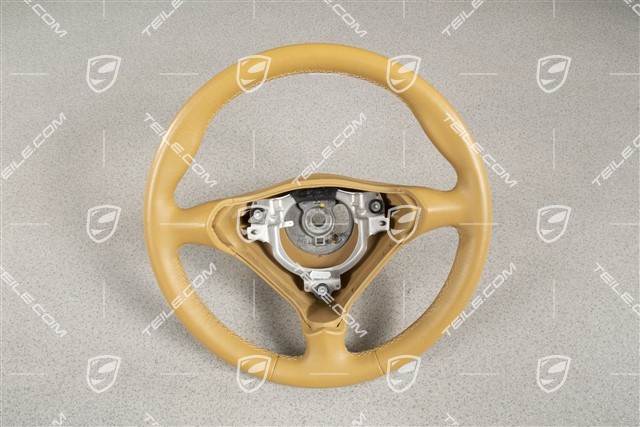 3-spoke steering wheel, leather, Savannah beige