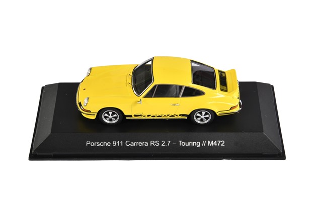 Porsche 911 Carrera RS 2.7 Touring, M472, yellow/black, Spark, scale 1:43