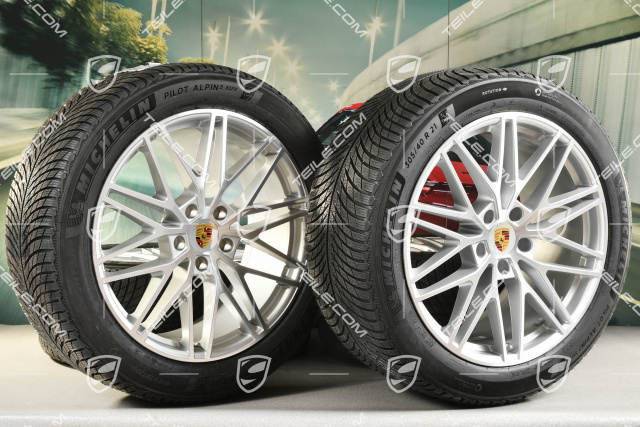 21" RS Spyder Design Winterräder Satz, Felgen 9,5J x 21 ET46 + 11,0J x 21 ET58 + Michelin Winterreifen 285/45 R21 + 305/40 R21, mit RDK-Sensoren