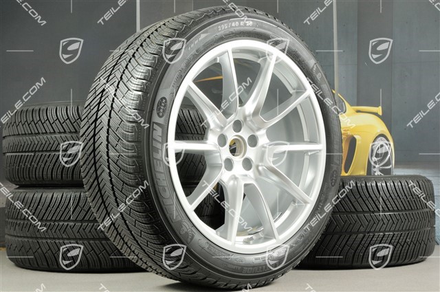 20" "Macan SportDesign" Winterräder Satz, Felgen 9J x 20 ET26 + 10J x 20 ET19, Michelin Winterreifen 265/45 R 20 + 295/40 R 20, mit RDK-Sensoren