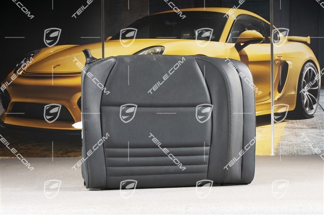 Back seat backrest, rear, leatherette, black, coupe, R