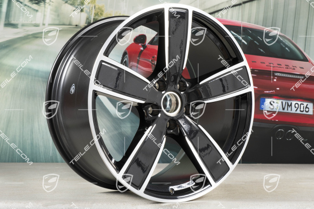 22" Felgensatz Cayenne Sport Classic, 10J x 22 ET48 + 11,5J x 22 ET61, tiefschwarz-metallic