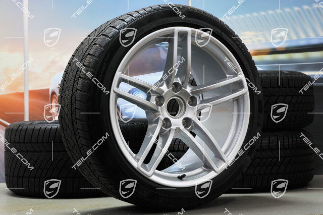 19" Winterräder Satz Carrera, Felgen 8,5J x 19 ET54 + 11J x 19 ET48 + Continental Winterreifen 235/40 R19 + 295/35 R19, ohne RDK-Sensoren