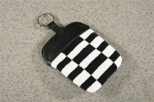 Etui na kluczyk, wzór Pascha, kolor: czarno-biały