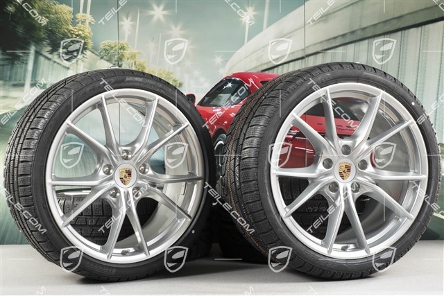 20" Winterräder Satz Carrera S (IV), Felgen 8,5J x 20 ET49 + 11J x 20 ET56 + Pirelli Sottozero II Winterreifen 245/35 R20 + 295/30 R20